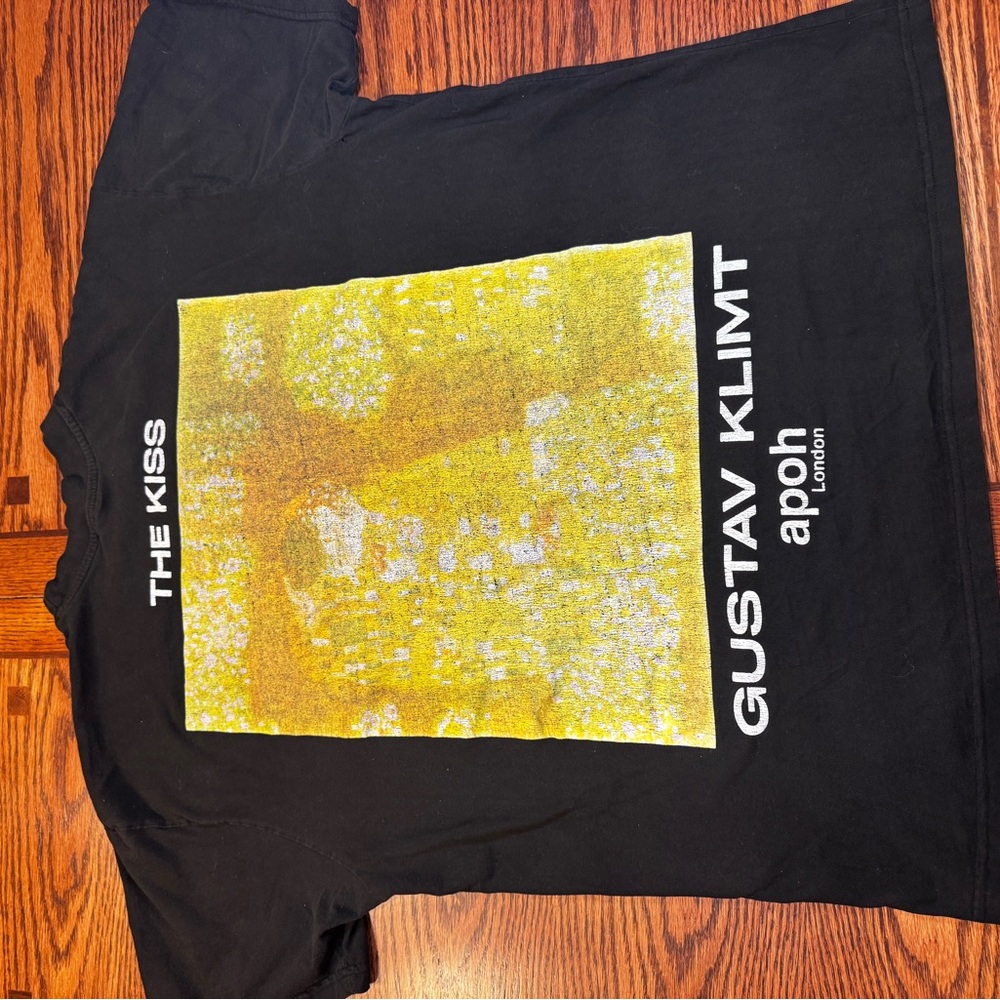 Black Gustav Klimt Graphic T-Shirt